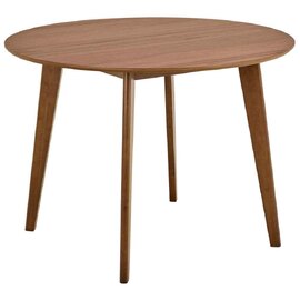 Reims Wooden Round Dining Table - Walnut