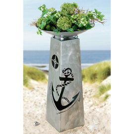 Renee Metal Anchor Design Bowl Stand In Silver