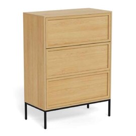 Rennes Wooden Chest Of 3 Drawers - Wild Oak