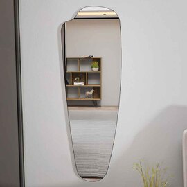 Reos Glass Wall Mirror with Wooden Frame