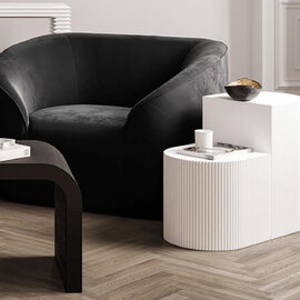 Reston Wooden Side Table In White