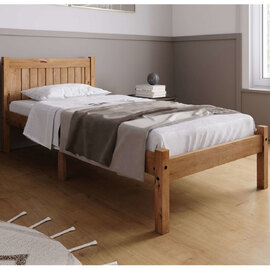 Ria Wooden Single Bed In Natural Oak