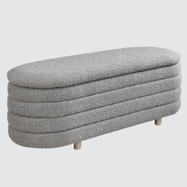 Rifle Fabric Storage Ottoman In Cologne Dove