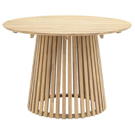 Rifle Outdoor Wooden Round Dining Table In Natural