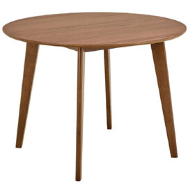 Riga Medium Wooden Round Dining Table In Walnut