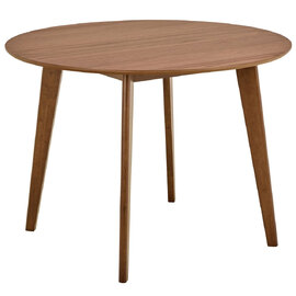 Riga Small Wooden Round Dining Table In Walnut