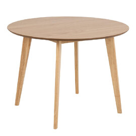 Riga Wooden Dining Table Round Small In Oak