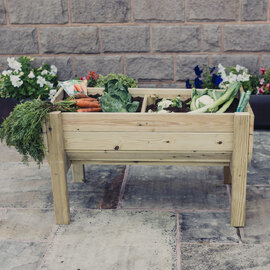 Rimouski Medium Wooden Garden Vegetable Planter In Natural