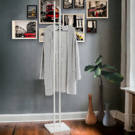 Ringle Steel Coat Stand In Matt White