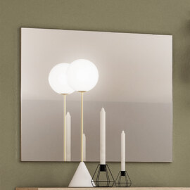 Rirel 800mm Glass Wall Mirror with Wooden Frame