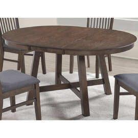 Rochelle Wooden Extending Dining Table - Dark Oak