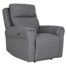 Rochester Fabric Electric Recliner 1 Seater Sofa In Charcoal
