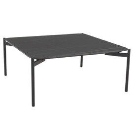 Rockton Black Ceramic Square Coffee Table With Metal Legs