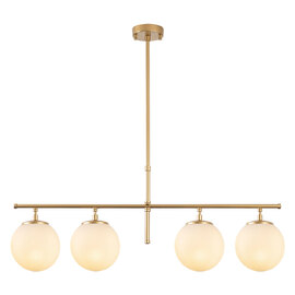 Roe 4 Light Metal Ceiling Pendant Light in Gold and White