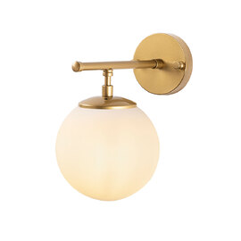 Roe Metal Wall Light in Gold and White