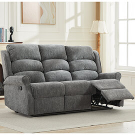 Rosenberg Fabric Recliner 3 Seater Sofa - Anthracite