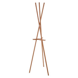 Rosta Bamboo Wooden Coat Stand In Natural