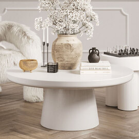 Rotterdam Wooden Coffee Table In White