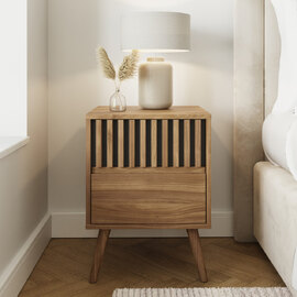 Rowen Wooden Bedside Cabinet in Oak