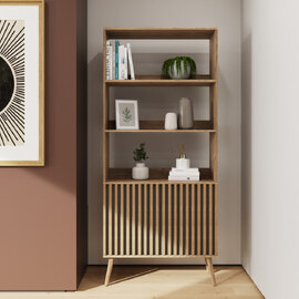 Rowen Wooden Bookcase in Oak