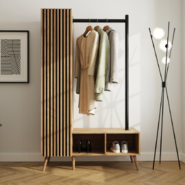 Rowen Wooden Cloth Storage in Oak