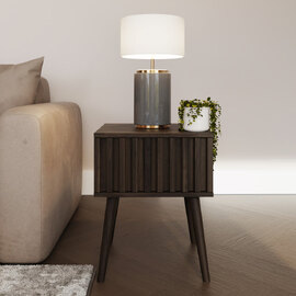 Rowen Wooden Side Table in Walnut