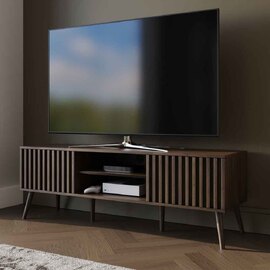 Rowen Wooden TV Stand with 2 Doors in Walnut