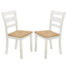 Rubin Oak And Grey Wooden Dining Chairs In Pair