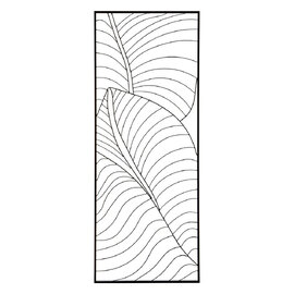 Ruchbah Iron Leaf Design Wall Art in Black