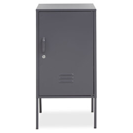 Rumi Metal Locker Storage Cabinet With 1 Door In Grey