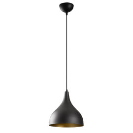 Saglam Metal Bell Shape Ceiling Pendant Light in Black and Gold