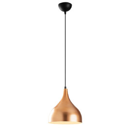 Saglam Metal Ceiling Pendant Light in Copper and White