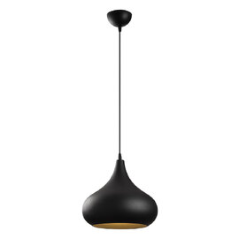 Saglam Metal Fat Bell Shape Ceiling Pendant Light in Black and Gold