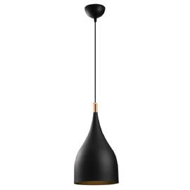 Saglam Metal Teardrop Shape Ceiling Pendant Light in Black and Gold