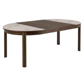 Salida Ceramic Top Extending Dining Table - Smoked Oak