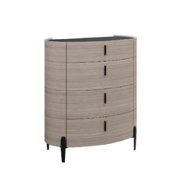 Salinas Wooden Chest Of 4 Drawers In Beige