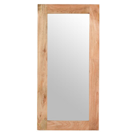Salter Solid Mangowood Extra Long Wall Mirror In Rough Swan
