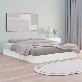 Salus Solid Pinewood Double Bed In White