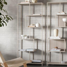 Salvo Steel Bookcase With 5 Shelves - Grey