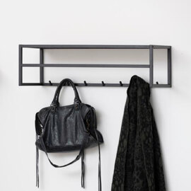 Salvo Wooden Clothes Rack In Ash Black