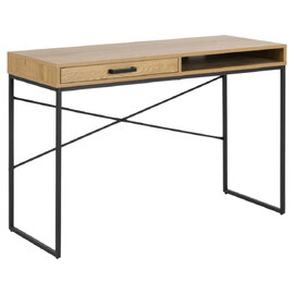 Salvo Wooden Laptop Desk With 1 Drawer In Matt Wild Oak