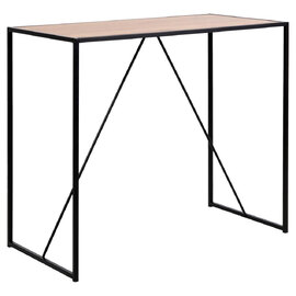 Salvo Wooden Rectangular Bar Table In Matt Wild Oak