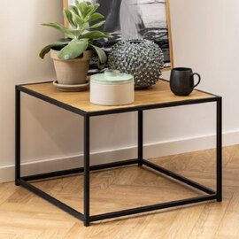 Salvo Wooden Square Coffee Table In Matt Wild Oak