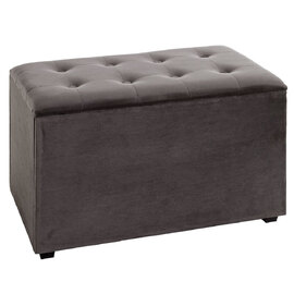 Sandpoint Fabric Storage Ottoman In Anthracite