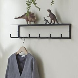 Sandy Steel Coat Rack With 6 Hooks In Black
