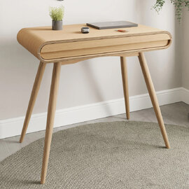 Sanford Wooden Laptop Desk With 1 Drawer In Oak
