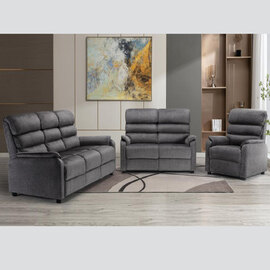 Sanur Fabric Sofa Suite In Grey