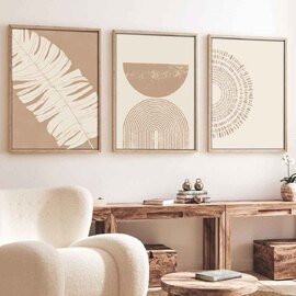 Sapphira Wooden 20x30cm Palms and Peaks Art Frame Set of 3 in Multicolour