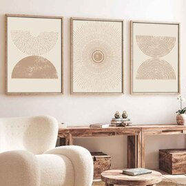 Sapphira Wooden 20x30cm Solstice Art of Frame Set of 3 in Multicolour