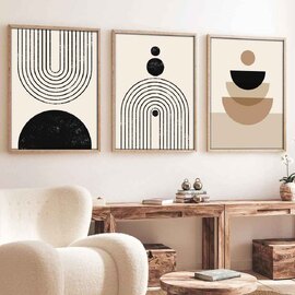 Sapphira Wooden 20x30cm Urban Zen Art Frame Set of 3 in Multicolour